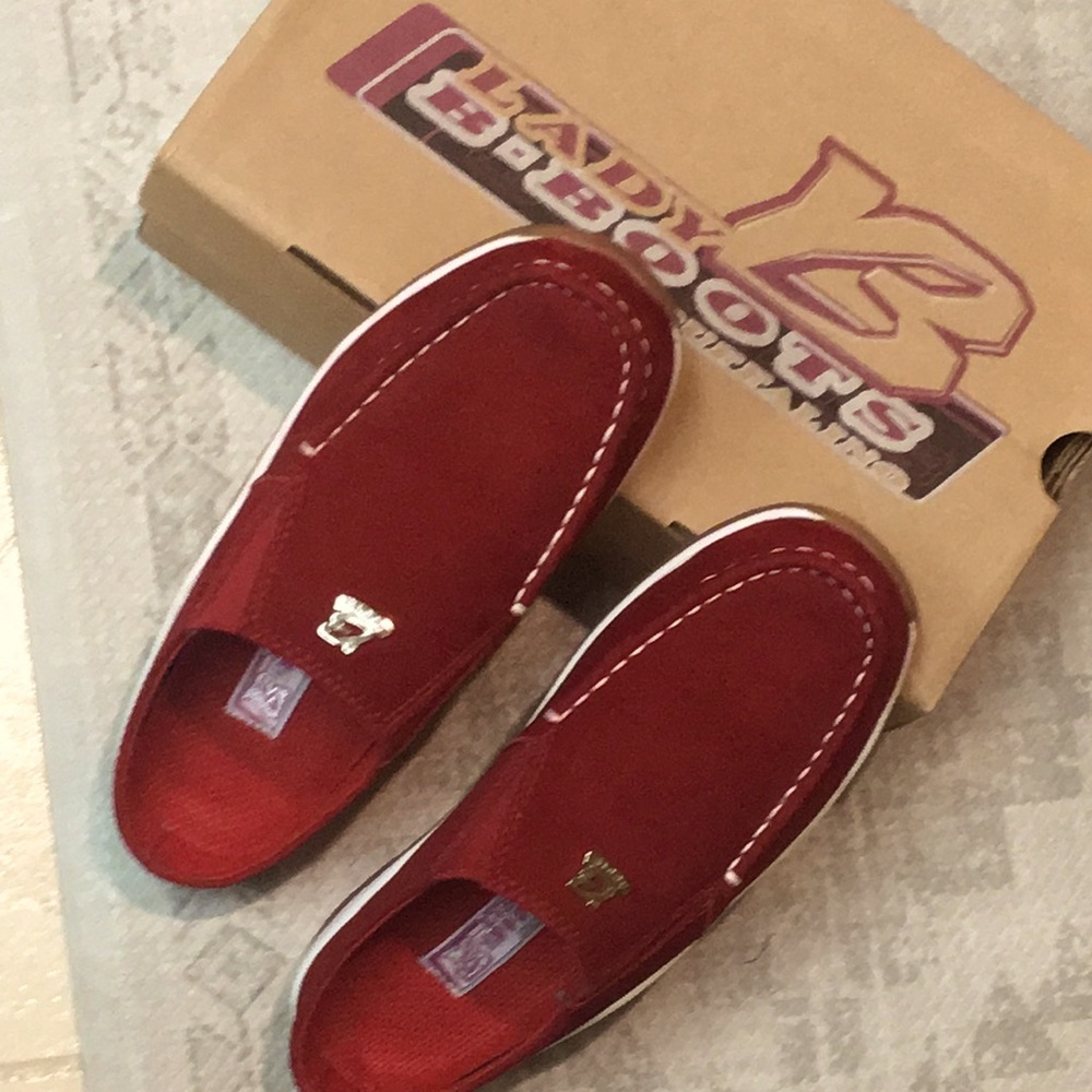 “NWT” Red Suede Slip-in Mule/Clogs “Lady Boots” brand - Picture 9 of 11